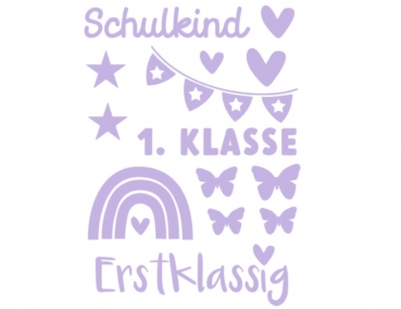 Schulkind Set Bügelbild